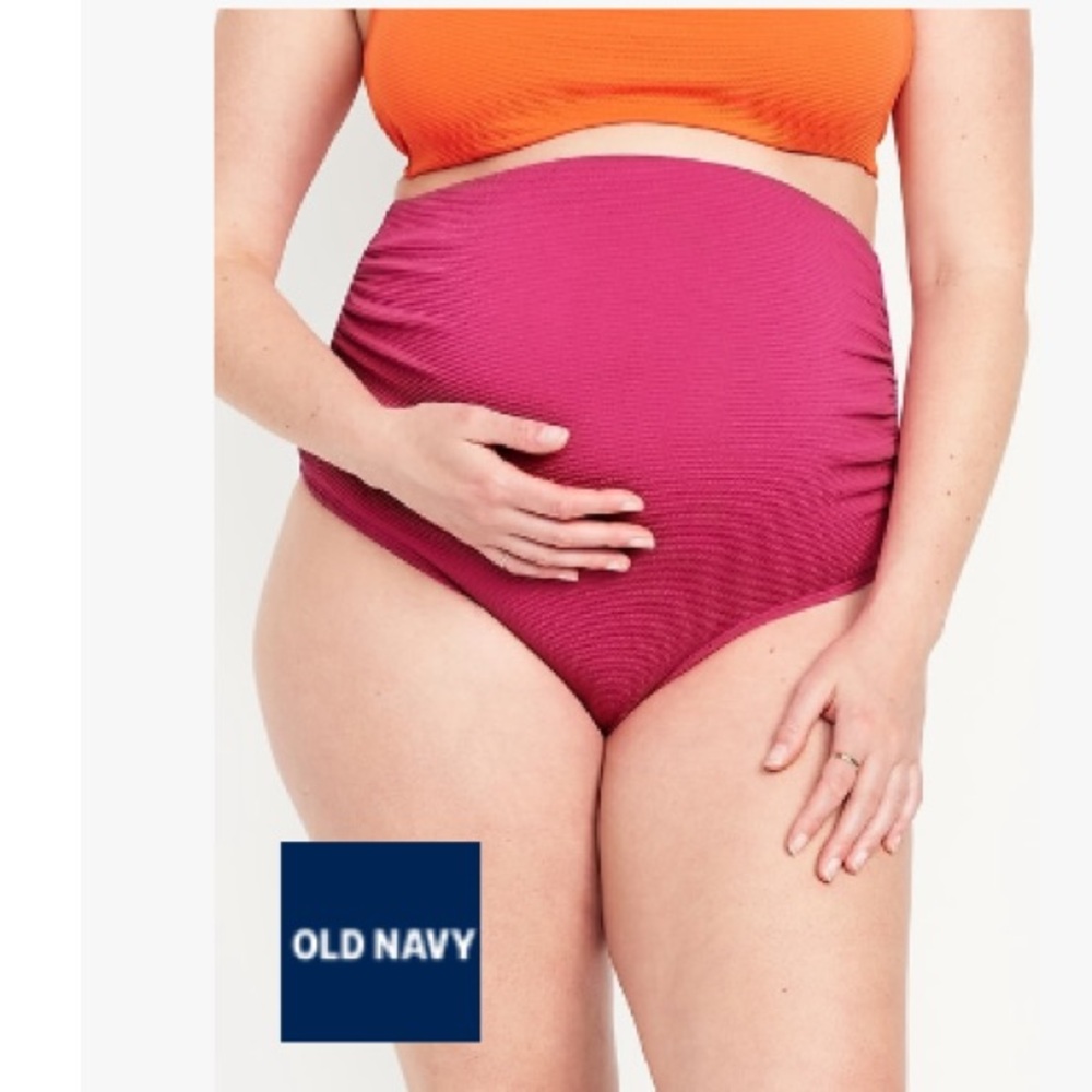 Maternity swim bottom high waist-over belly